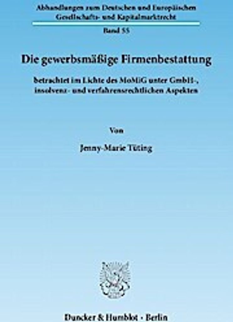 Die gewerbsmäßige Firmenbestattung