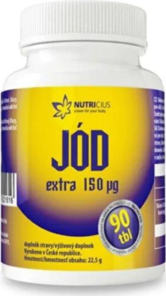 Jód Extra 150 mcg 90 comprimés - Complément d'Iode Pur pour la Thyroïde