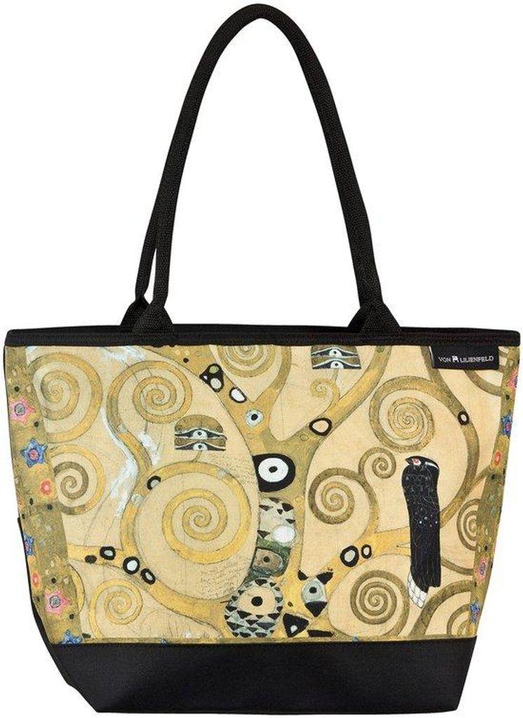 Kunsthandtas mit Motiv Gustav Klimt, 42 x 30 x 15 cm, Strandtas, Handtas mit Griff