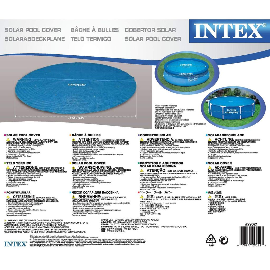 Intex Solarplane Poolplane Rund 305 cm 29021 Produktbild 26