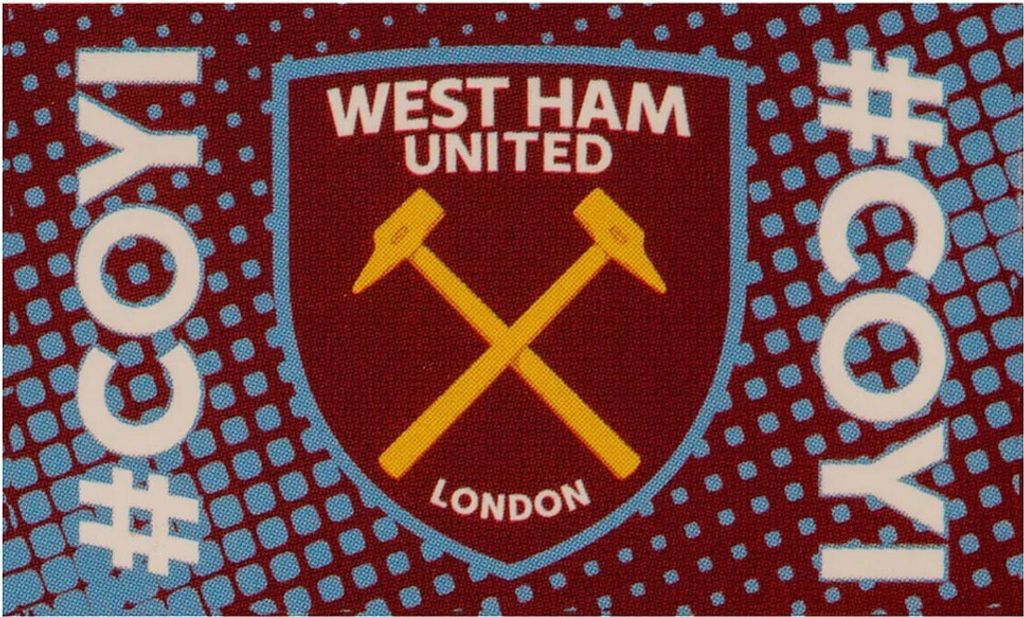 West Ham United FC - Fahne SG37950 (Einheitsgröße) (Rotwein/Blau/Gelb)