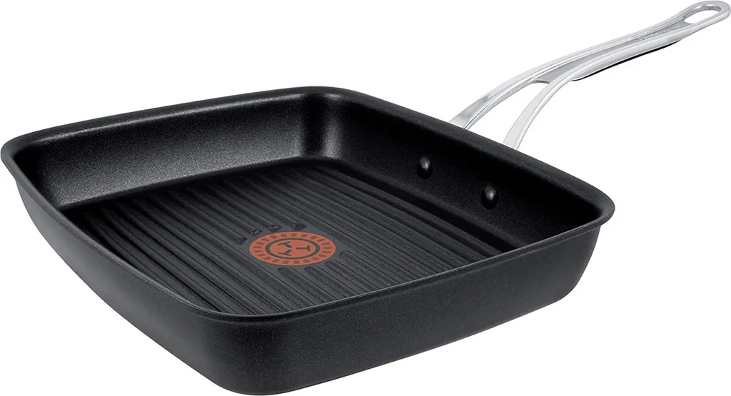 Padella Grill Tefal Jamie Oliver Alluminio Fuso 23x27 Nero