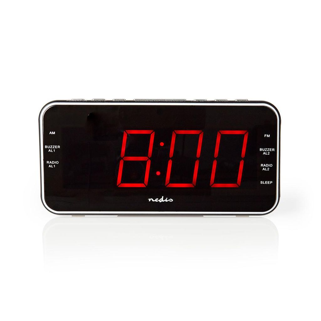 Nedis Digital-Wecker-Radio - LED - 1x 3.5 mm Audio Input - Produktbild 