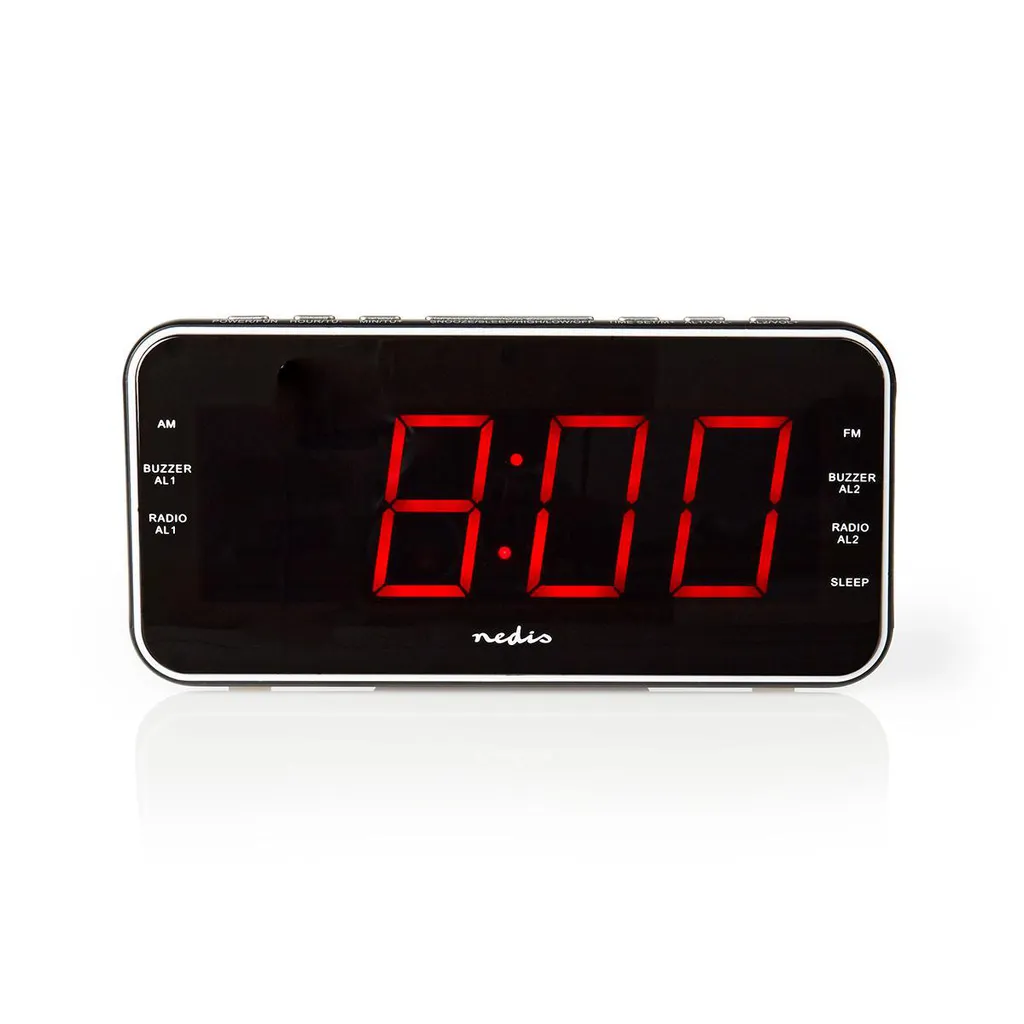 Radio-réveil numérique AM/FM avec entrée audio et minuterie veille