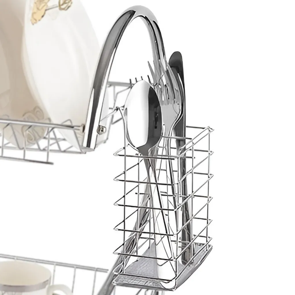 Cheffinger Scolapiatti Argento 2 Livelli | Essenzialità in Metallo - 5