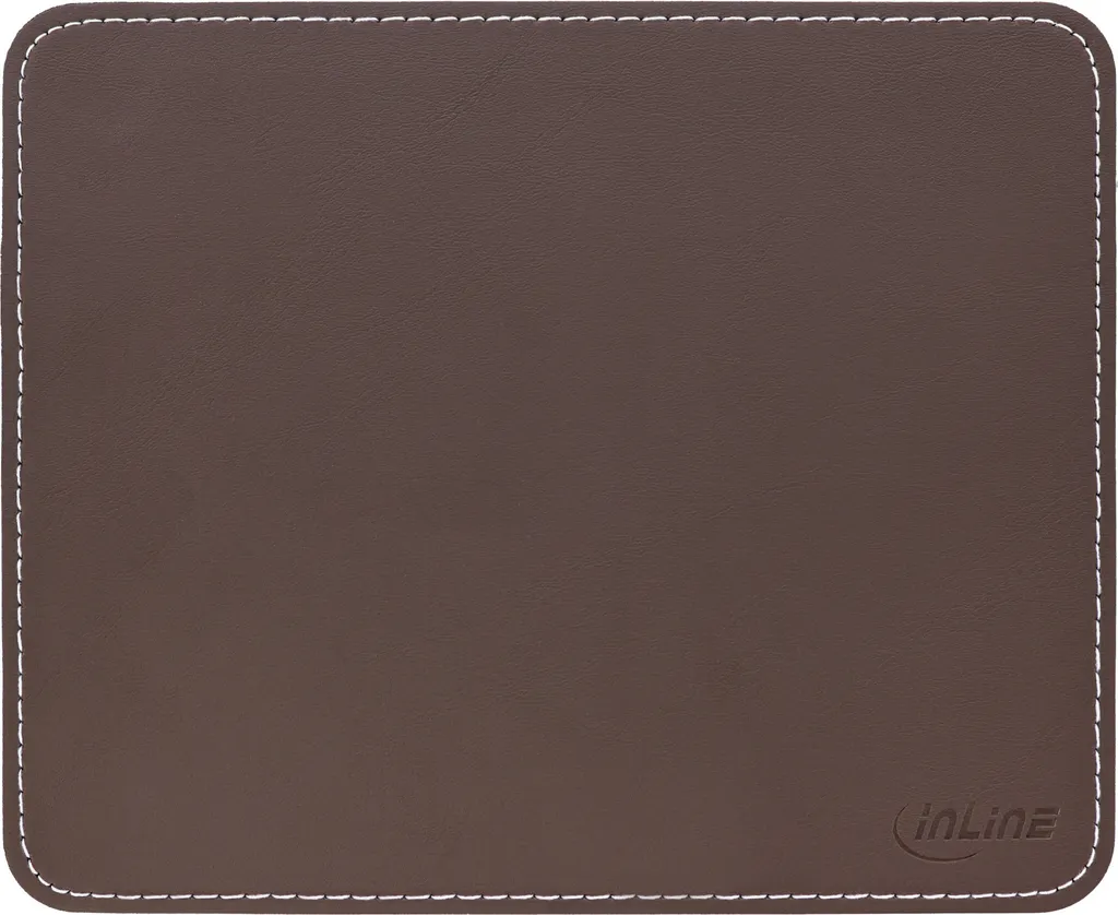 Tapis de Souris Antidérapant InLine - Finition Cuir Brun sans Odeur - 4