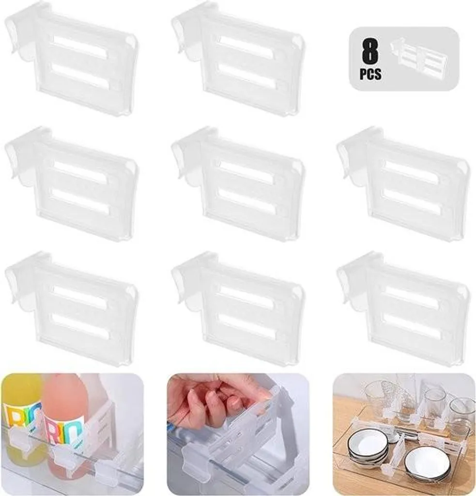 Organiseur de frigo pour œufs et boissons avec bac de tri extensible