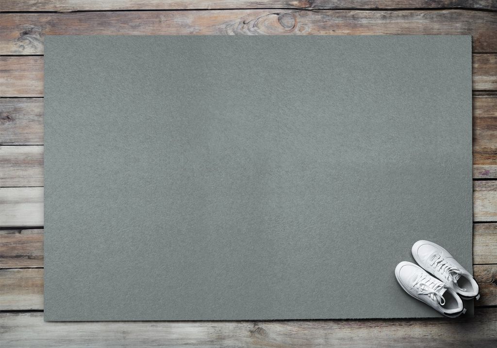 Fußmatte Aussen - Schuhmatte Haustür- Schmutzfangmatte Türvorleger - Outdoor Teppich Schmutzfänger - 150x100 cm - Kiesgrau