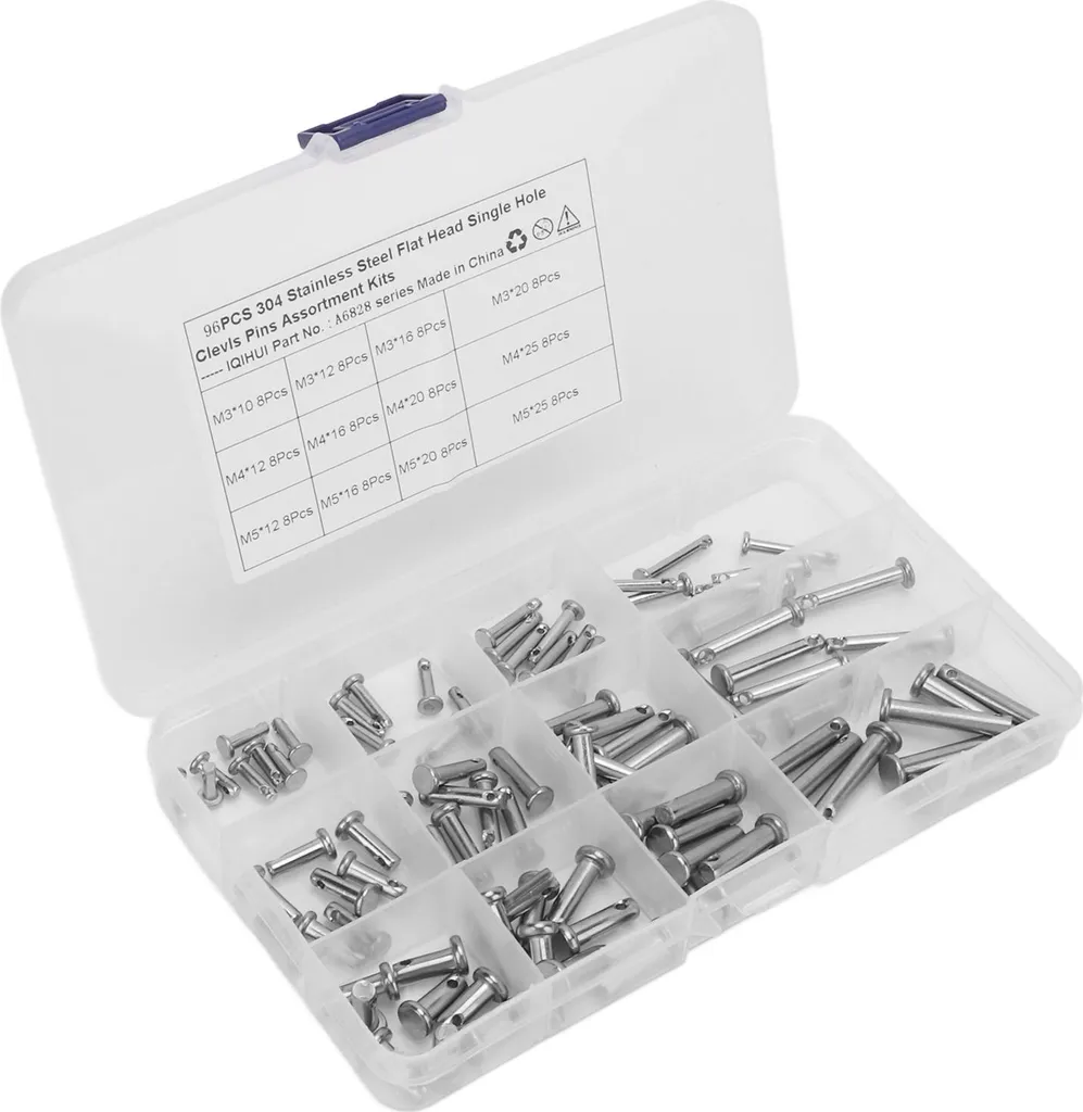 Boulon à Chape Inoxydable 12 Tailles - Kit 96 Pièces Anti-Corrosion en T