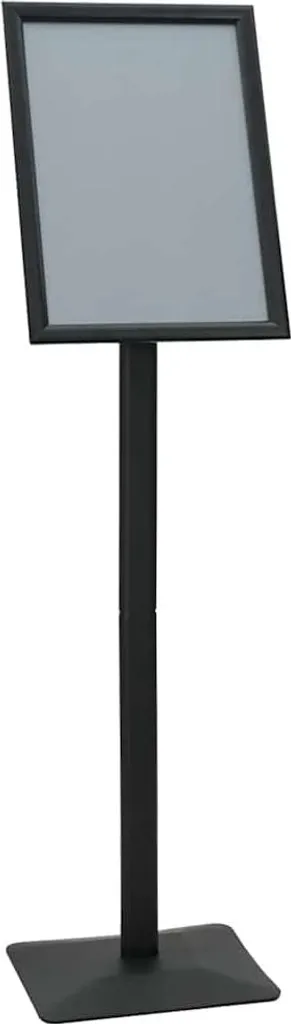 Porte-affiche A3 stable pour stopper les affiches qui tombent - Noir Alu