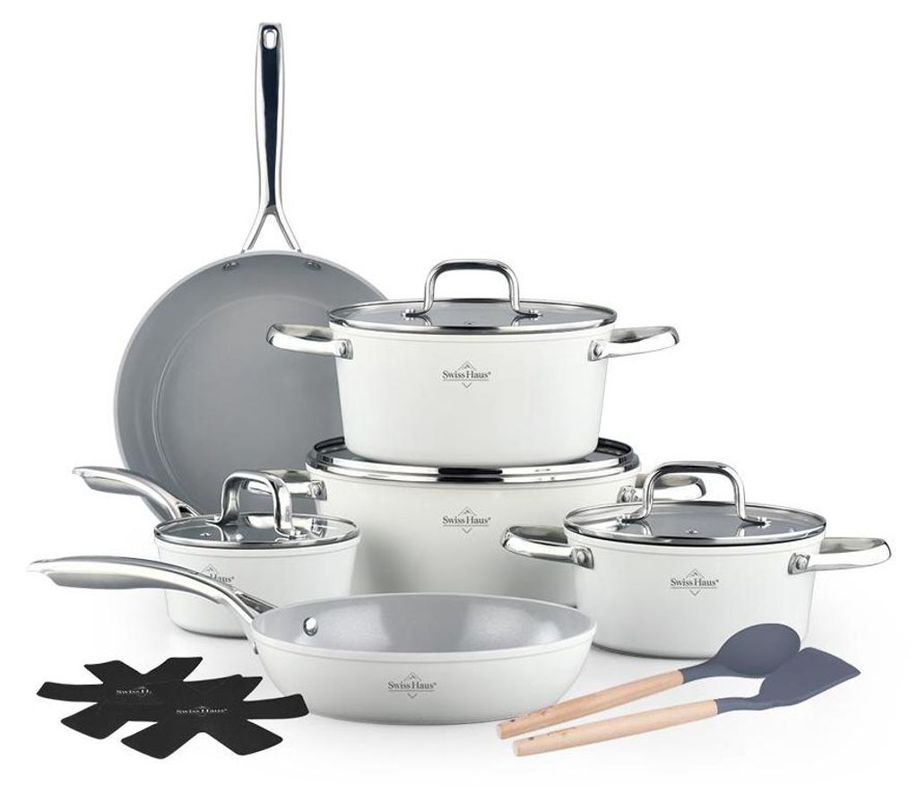 Topfset 14-teilig Swiss Haus-Geneva, Aluminium, 16/20/24/28 Produktbild 
