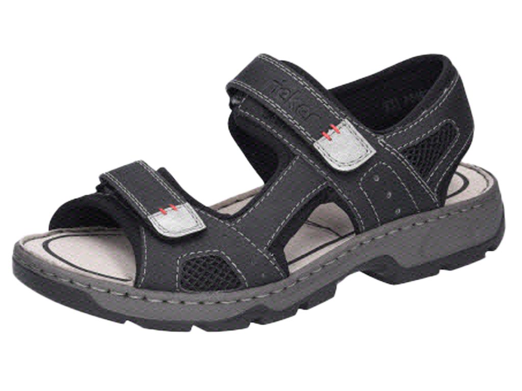 Rieker Herren Sandale Outdoor universell einsetzbar 26156, Größe:42 EU, Farbe:Schwarz
