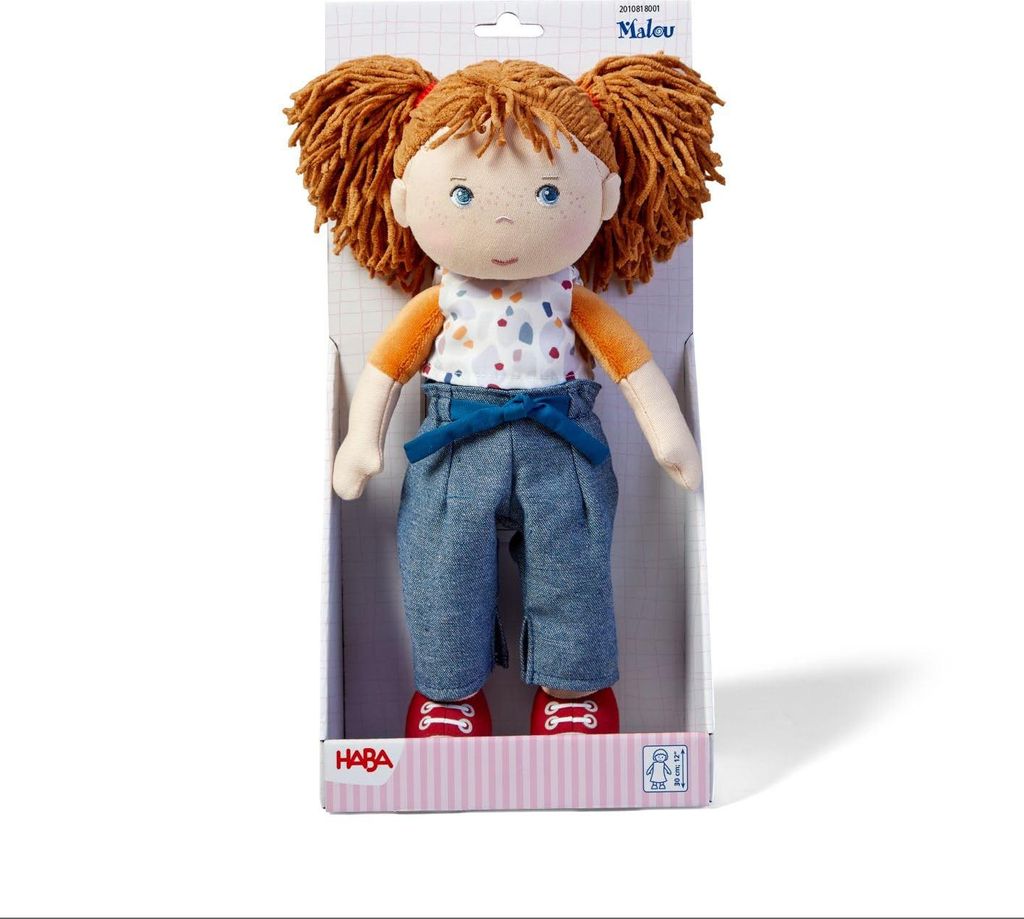 HABA Poupée Câline Juna, Poupée En Tissu, Poupée En