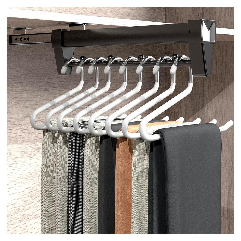 Ausziehbare Kleiderstange, 26-61CM, Hosenaufhängung, Platzsparend für Kleine Schränke, Kleidung und Hosen Organisieren