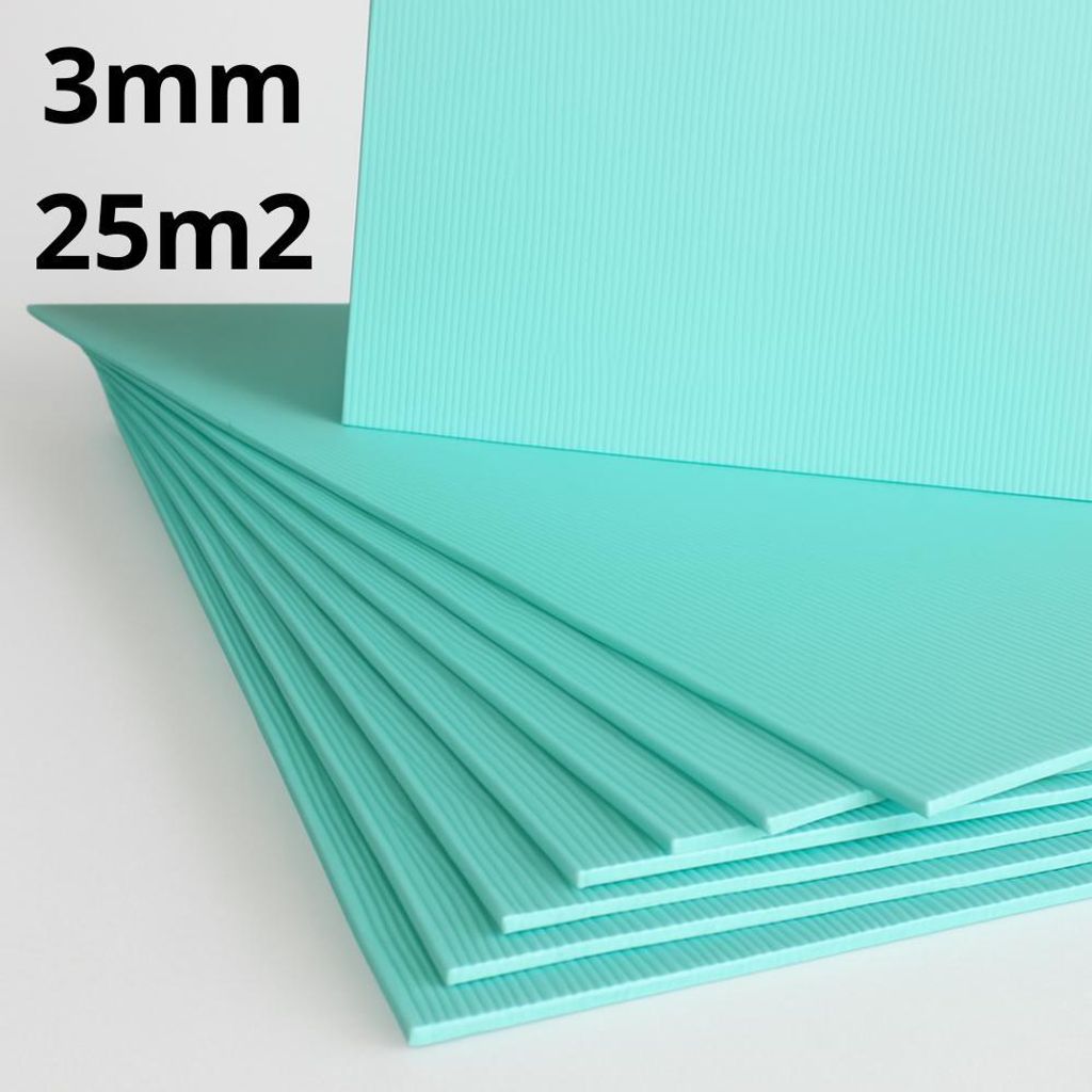 XPS Trittschalldämmung 3 mm – 25 m2 – 20 % dichter – Produktbild 