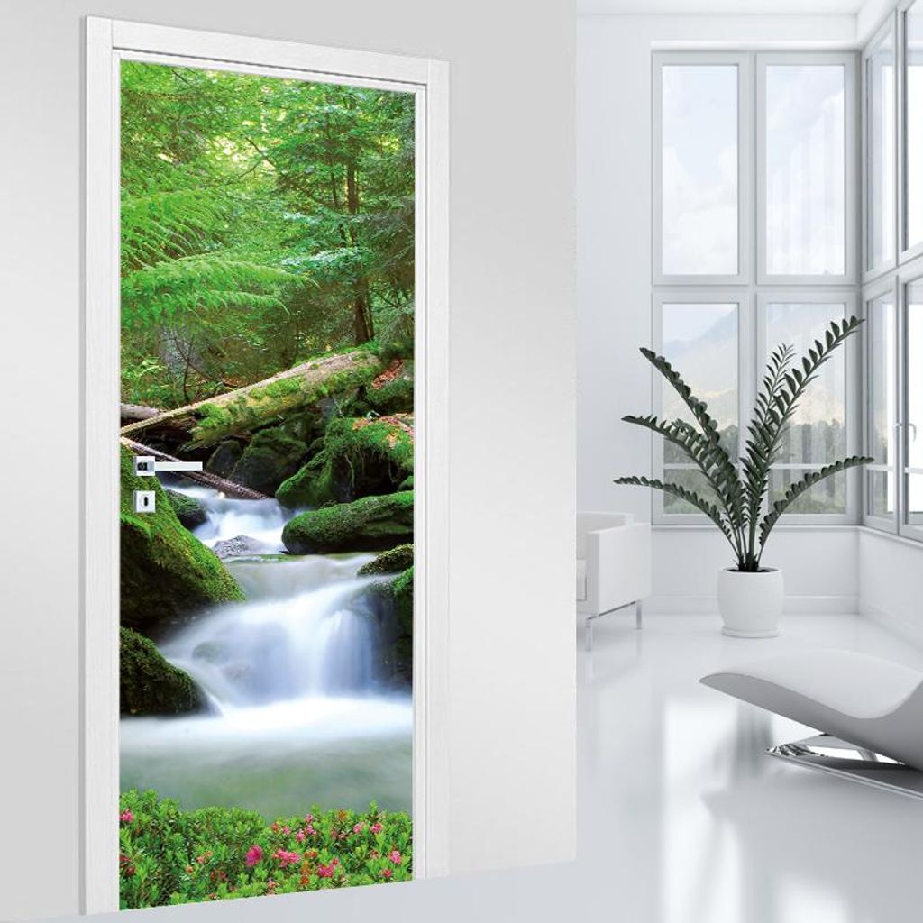 Türsticker – Lumaléa – Wasserfall – MATT-Kleber – Breite 63 x H?he 205 cm