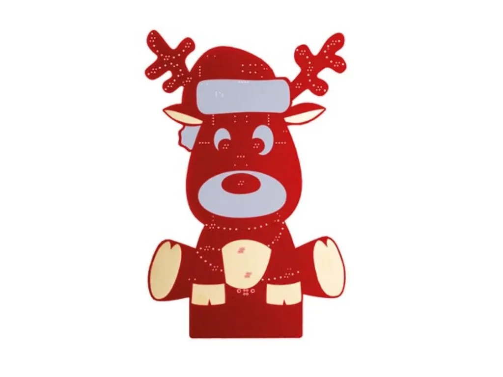 Kit de programmation XL Rudolf le renne version rouge avec électronique - 3