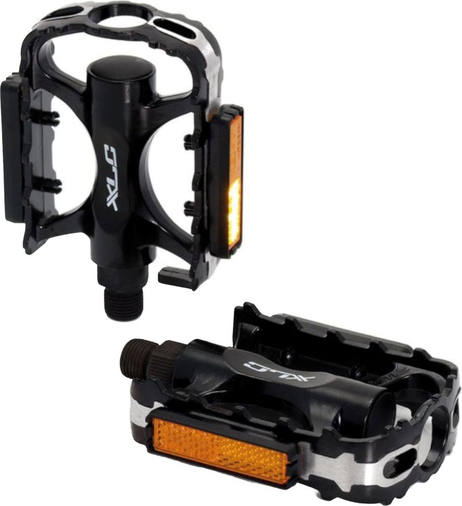 XLC 2501811000 pedale per bicicletta Nero, Arancione Immagine del prodotto 