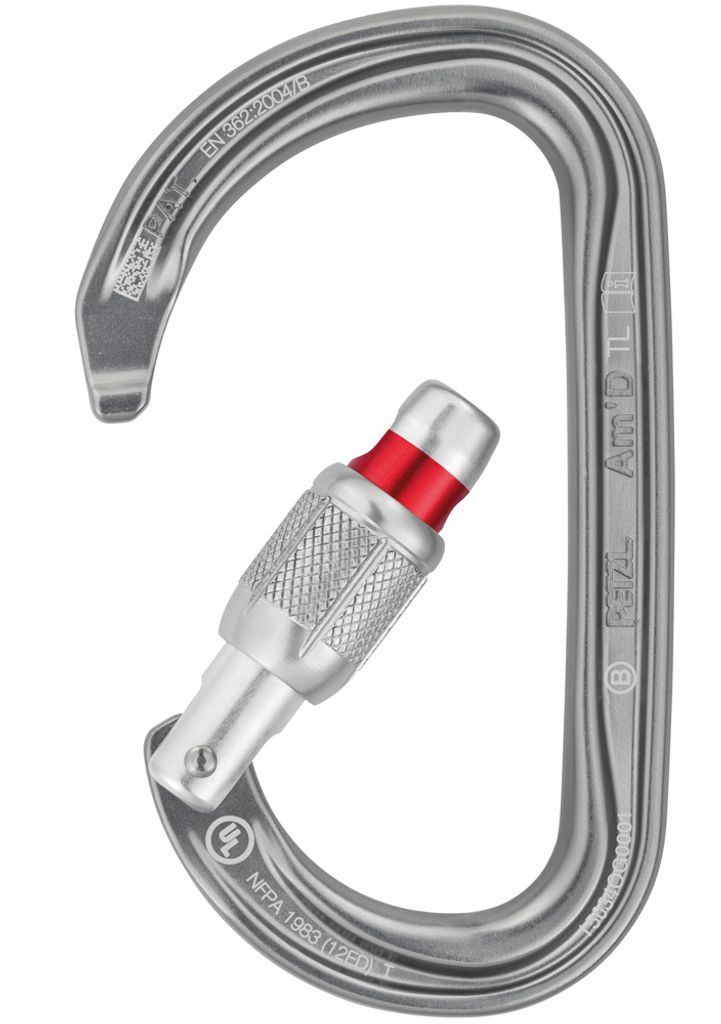 Petzl Am’D D Carabiner Gray Screw Lock