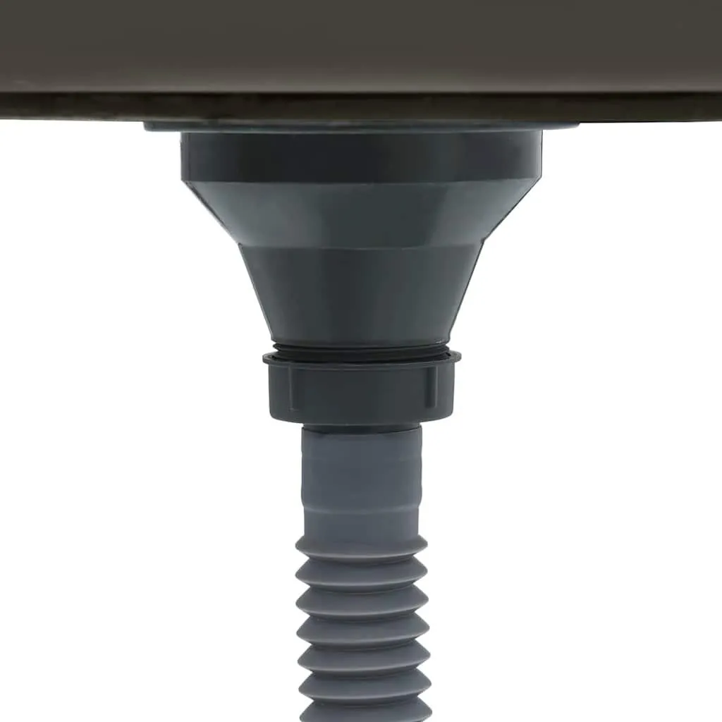 Lavello Cucina Nero Opaco vidaXL - Acciaio Inox Minimal e Chic - 8