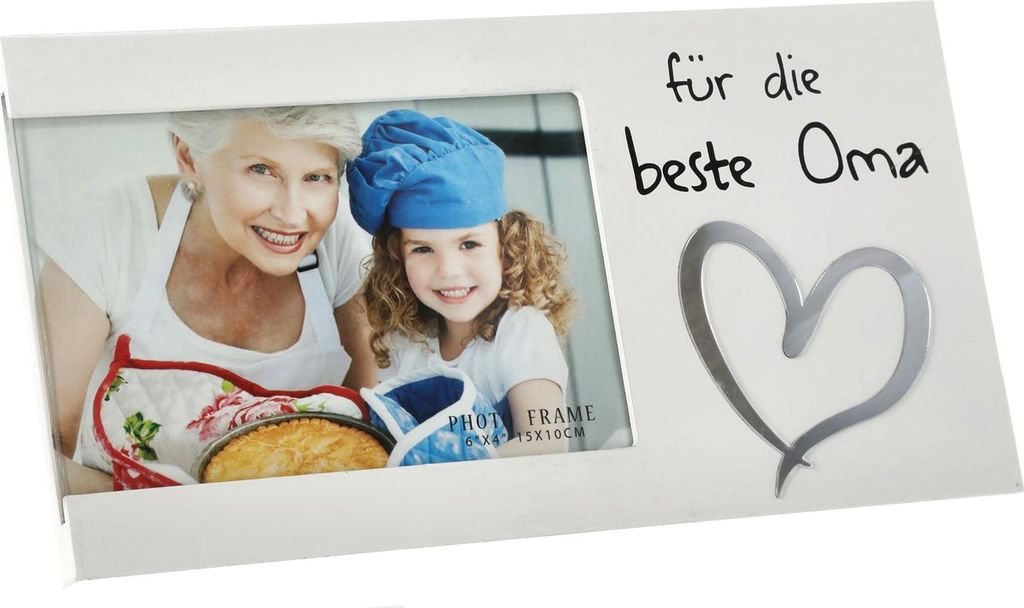 Bilderrahmen 15 x 10 mit Spruch "Für die beste Oma"