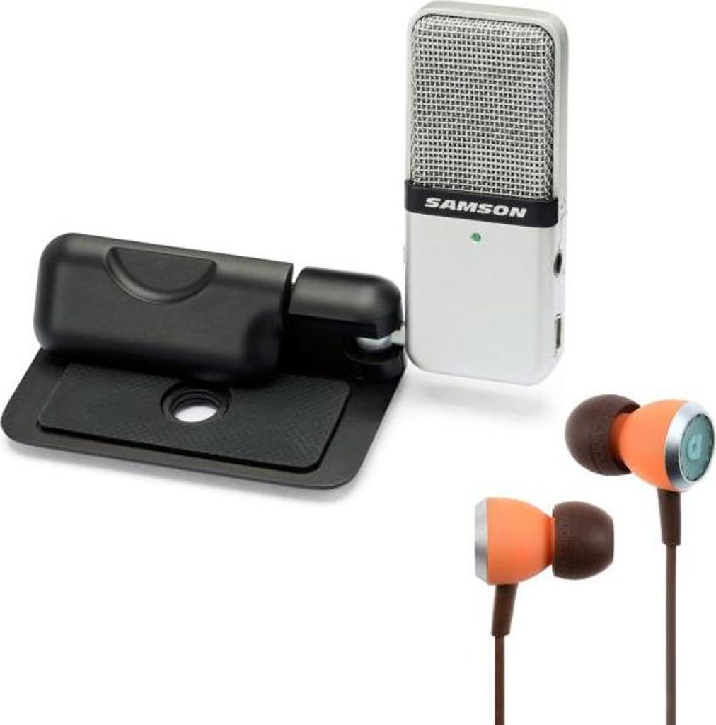 Samson Go Mic USB Mikrofon mit Audiofly InEar Hörer