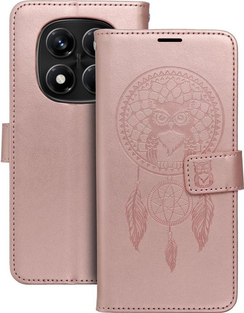 MEZZO Buchholster passend für XIAOMI Redmi NOTE 14 PRO 4G PRO 4G Traumfänger rose gold