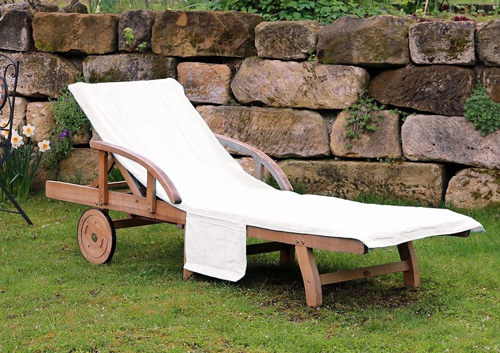 heimtexland Liegestuhl Auflage Frottier Bezug Gartenliege Strandtuch Badetuch Saunaliege Typ436