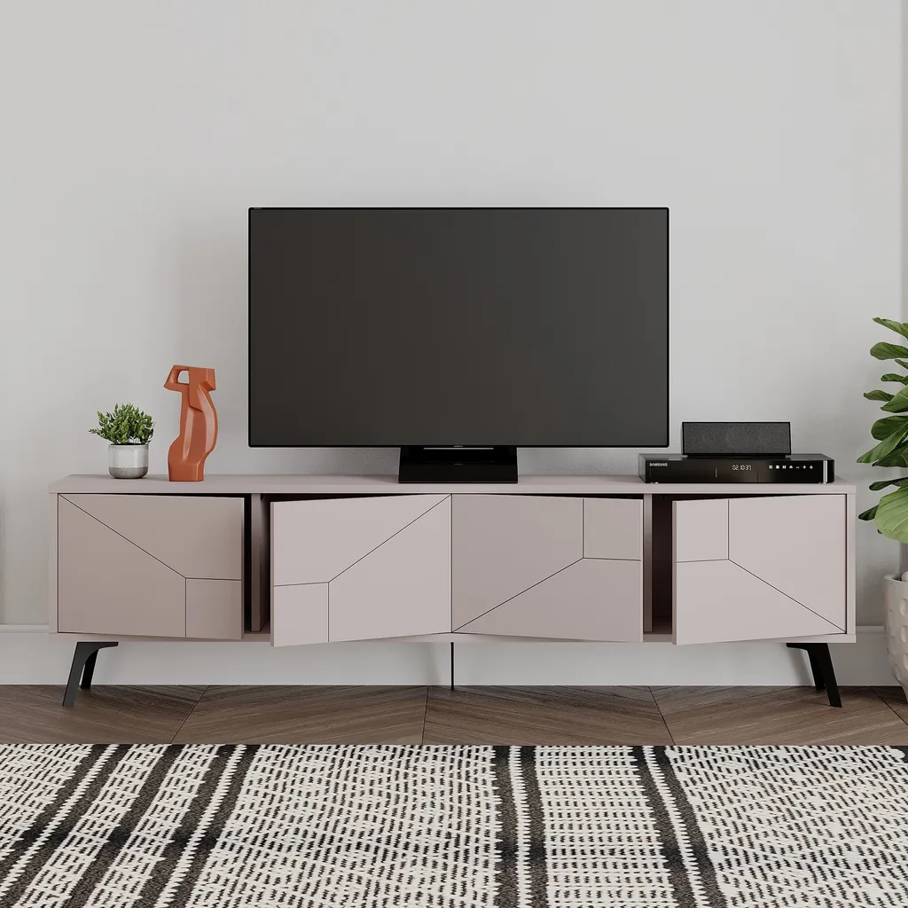 Table de Télévision Moka en Mélaminé Espagnol Durable 180x30 cm