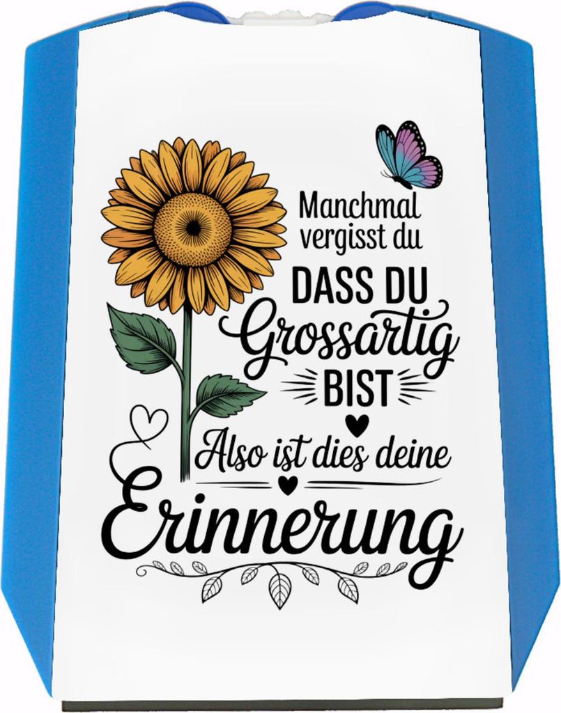 Du bist grossartig Parkscheibe mit Sonnenblume