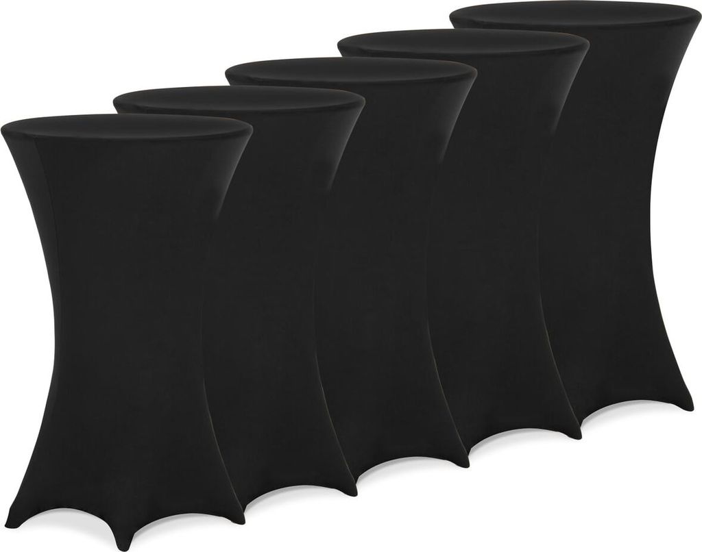 DEUBA 5x Stehtisch Hussen Ø 60-65/70-75/80-85cm Viele Farben 30°C Waschbar Verstärkte Standfüße Stehtischhusse Überzug Stretch (Ø 70-75cm,...