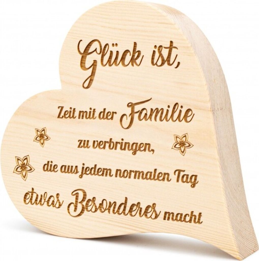 Zirbenherz Glück ist...25cm