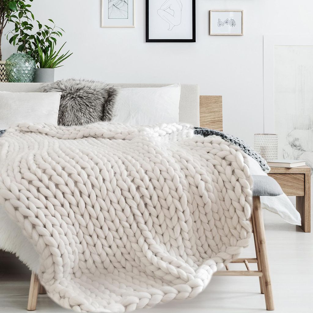 Grobmaschiges Plaid Chunky 120 x 150 cm Produktbild 