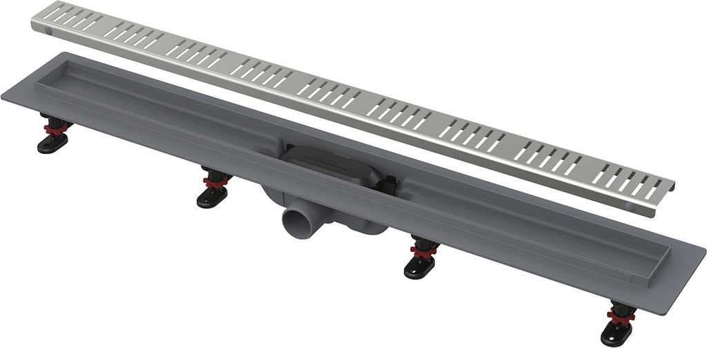 AlcaDrain Duschrinne mit Rand für den perforierten Rost 550 mm Chrom