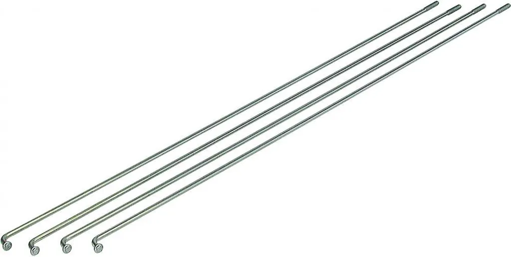 Rayons Exal 260 mm pour construction de roues vélo - 100 pièces argent