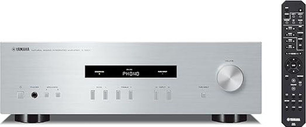 Yamaha A-S201 HiFi Stereo Verstrker mit Phono Eingang und 100 Watt je Kanal silber