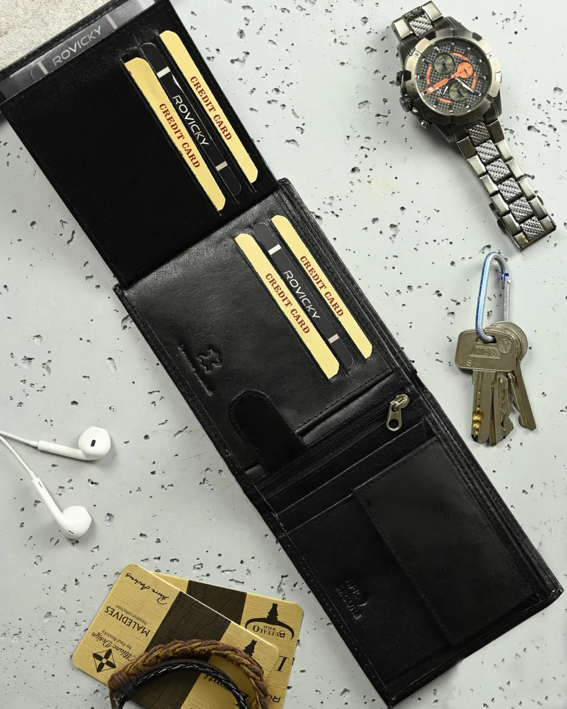 Portafoglio Uomo Pelle Grande con Zip e Portamonete | Elegante e Sicuro - 8