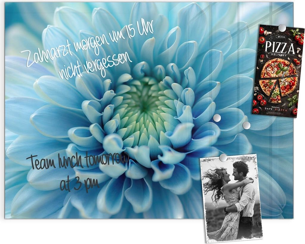 Magnettafel 120x90cm Pinnwand Whiteboard beschreibbar - Blütenzauber