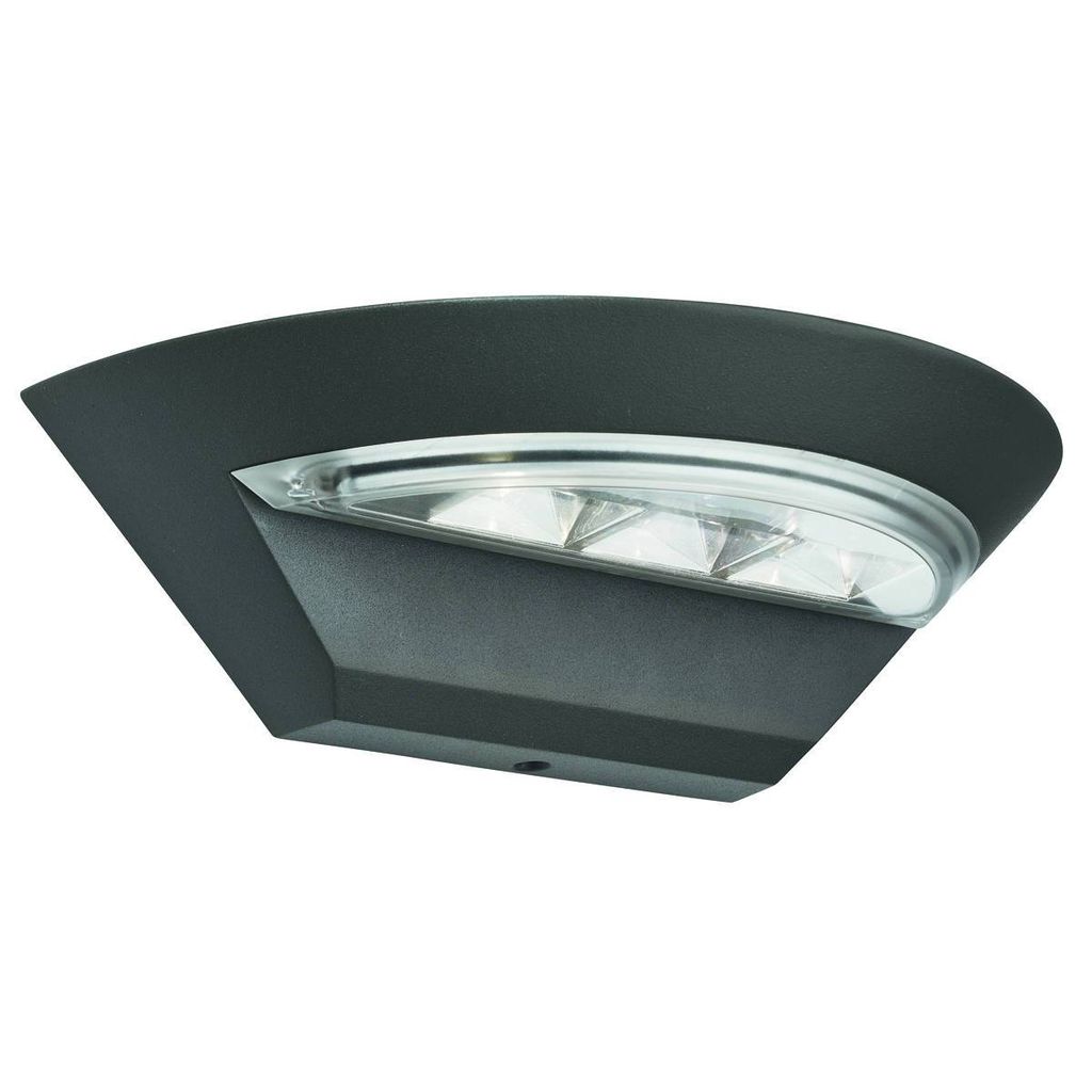 Lincoln Zeitgenössische Wandleuchte Aluminium Grau Polycarbonat Led 8W 4000K