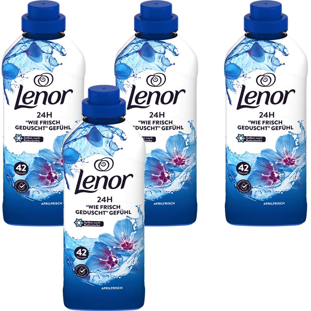 4x Lenor Weichspüler Aprilfrisch a 42 Waschladungen 882ml