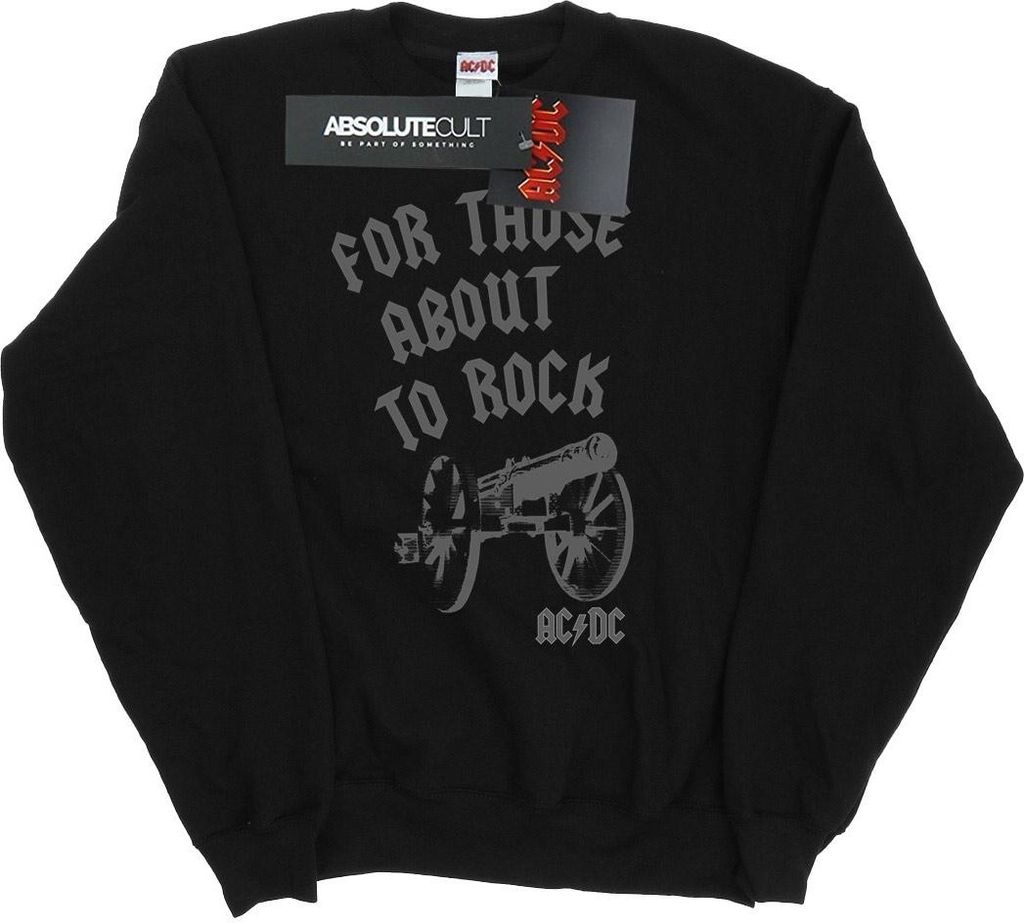 AC/DC - "For Those About To Rock" Sweatshirt für Herren BI3940 (L) (Schwarz)