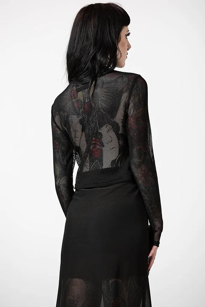 Pull léger en maille pour look gothique Planetary Party Killstar L