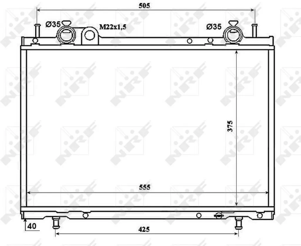 Radiateur NRF 53201 en aluminium pour Fiat Bravo et Marea OE 46405919 pro