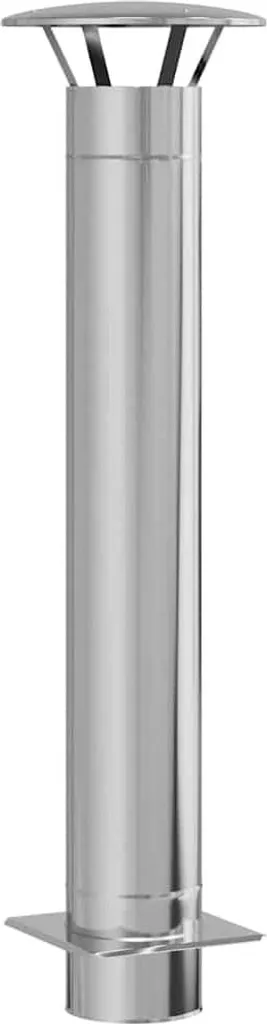Extension Conduit Inox Argenté 35x35 cm avec Finition Anti-Corrosion