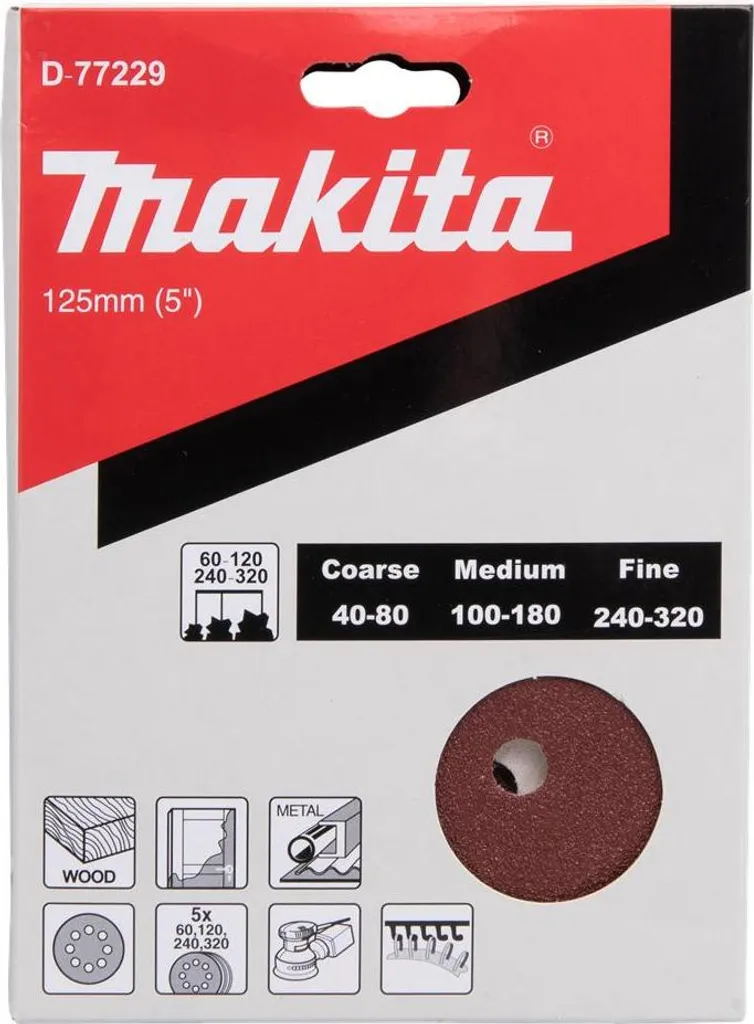 Makita D-77229 Carta Vetrata Cilindrica 125mm - Finitura Professionale