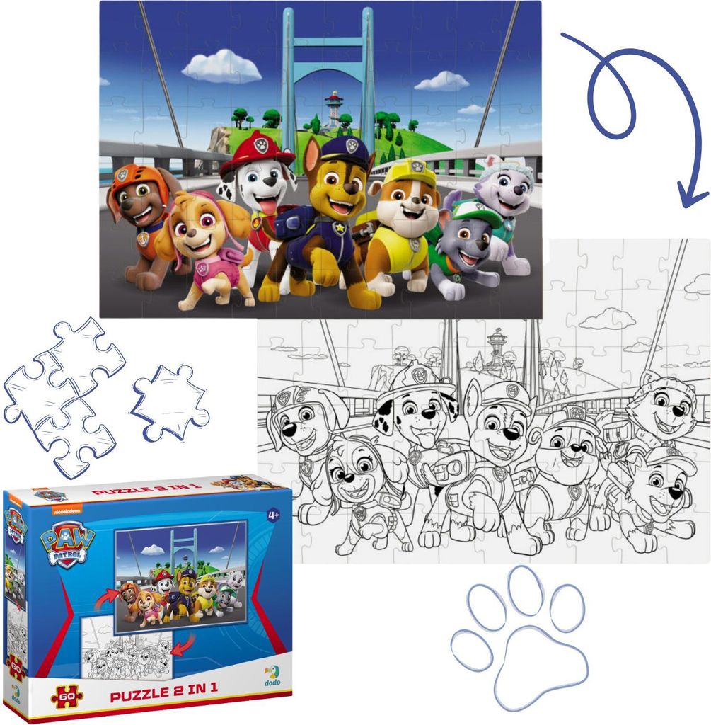 2-in-1 PAW PATROL PUZZLE PAW PATROL PUZZLE UND MALBUCH IN EINEM SET