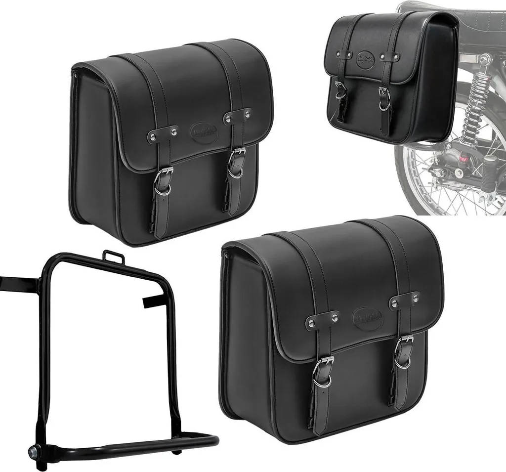 Sacoches de selle moto en similicuir pour éviter le sac à dos
