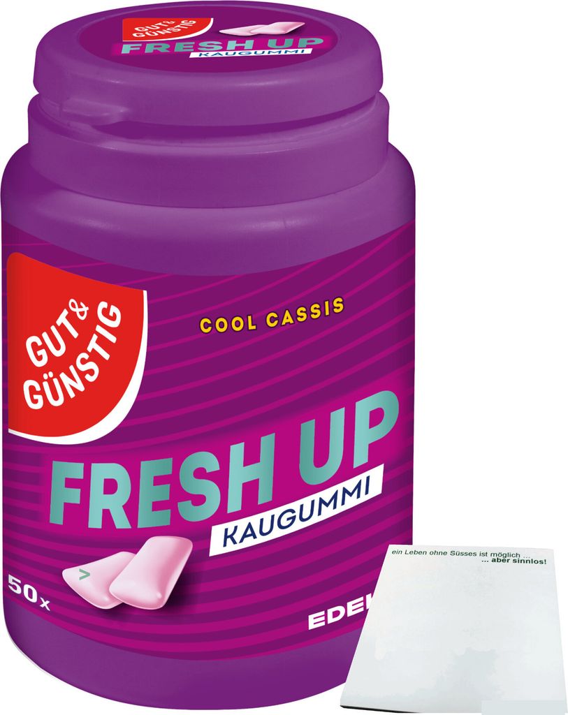 Gut & Günstig Kaugummi Cool Cassis zuckerfrei (50 Stk. Produktbild 