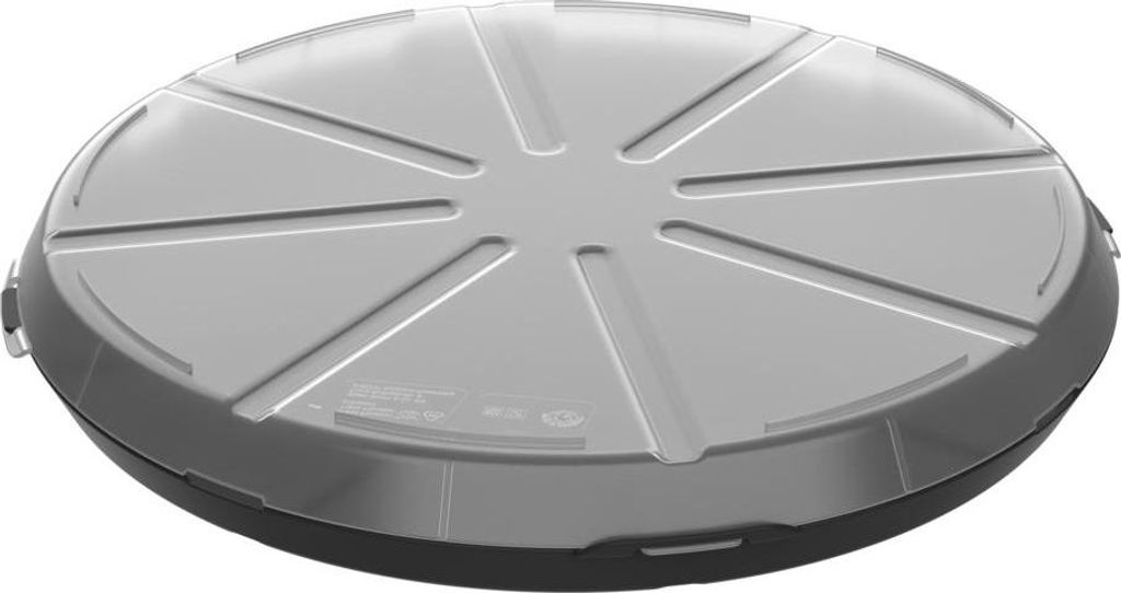 Pizzabox 'ToGo' - BPA-freie Aufbewahrungsbox von Pizza Wiederverwendbare Kunststoffbox aus recylebarem Material - schwarz/transparent