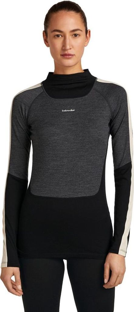 Icebreaker Merino 200 Oasis+ High Neck Langarm-baselayer Schwarz S Frau Schwarz S